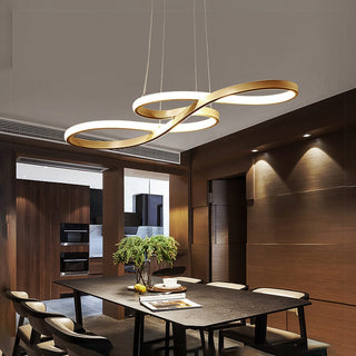 Arisha Modern LED Pendelleuchte Schwarz Weiß Gold Metall Wohnzimmer-Purlicht