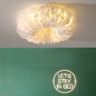 O'Moore Boho LED Deckenleuchte Weiß/Gelb/Grau Metall Schlafzimmer-Purlicht