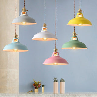 Valentina Industriell LED Pendelleuchte Metall Glas Sieben Farben Wohnzimmer Schlafzimmer-Purlicht