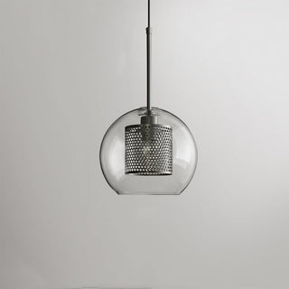 Valentina Industrie LED Pendelleuchte, Glas, Kugel, Esszimmer-Purlicht