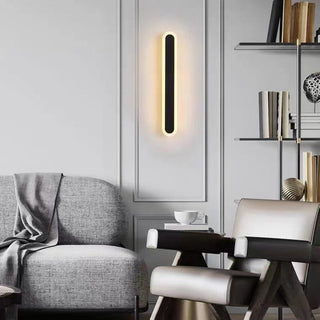 Arisha Linear LED Dimmbar Außenwandleuchte Schwarz Flur Terrasse Metall-Purlicht