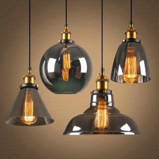 Arisha Vintage Industrie LED Pendelleuchte Esstisch/Küche Glas Metall-Purlicht