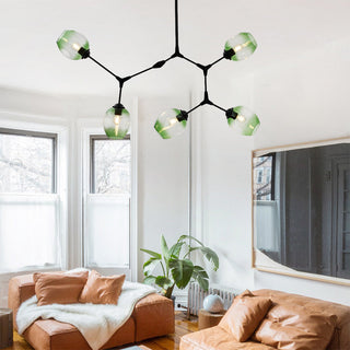 Valentina Pendelleuchte Schwarze/Gold Wohnzimmer/Schlafzimmer Glas-Purlicht