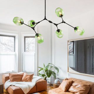 Valentina Pendelleuchte Schwarze/Gold Wohnzimmer/Schlafzimmer Glas-Purlicht