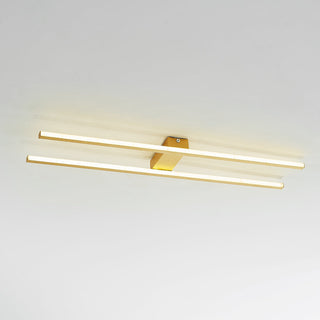 Arisha Minimalistische LED Deckenleuchte Lineaer Schwarz/Weiß/Gold Wohnzimmer Metall-Purlicht