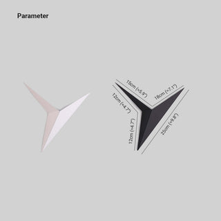 Ray Modern Minimalistisch Dreieckige LED Wandleuchte Weiß/Schwarz Metall-Purlicht