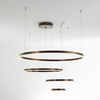 Arisha Pendelleuchte Tir-Kreis Ring Moderne Schwarz/Gold/Kaffee Metall Schlafzimmer-Purlicht