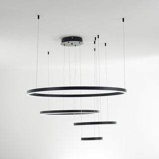 Arisha Pendelleuchte Tir-Kreis Ring Moderne Schwarz/Gold/Kaffee Metall Schlafzimmer-Purlicht
