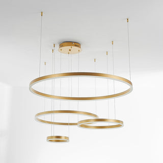 Arisha Pendelleuchte Tir-Kreis Ring Moderne Schwarz/Gold/Kaffee Metall Schlafzimmer-Purlicht