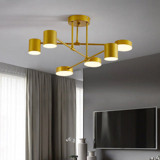 Arisha Deckenleuchte Kreis-Design Modern, Schwarz/Weiß/Gold, Wohnzimmer, Metall-Purlicht