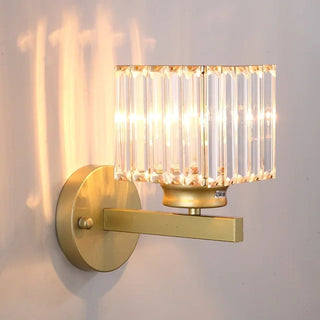 Kristy Modern LED Wandleuchte Innen Schwarz Schlafzimmer Kristall/Metall-Purlicht