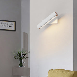 Arisha Modern Modern LED Wandleuchte Innen Drehbar Rechteckig Metall/Holz Wohnzimmer-Purlicht
