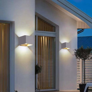 Ray Modern LED Außenwandleuchte Weiß Metall Garten/Flur-Purlicht
