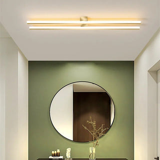 Arisha Minimalistische LED Deckenleuchte Lineaer Schwarz/Weiß/Gold Wohnzimmer Metall-Purlicht