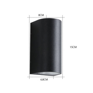 Ray Modern Rechteckige LED Außenwandleuchte Metall Glas Flur Garden-Purlicht
