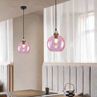 Aria Design LED Bunte Pendelleuchte Glaskugel 1 Flammig Esstisch-Purlicht