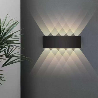 Ray Außenwandleuchte Modern Rechteck LED Weiß Metall Terrasse-Purlicht