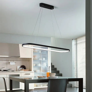 Arisha Modern Pendelleuchte Linear Schwarz/Weiß/Gold Esszimmer Metall-Purlicht