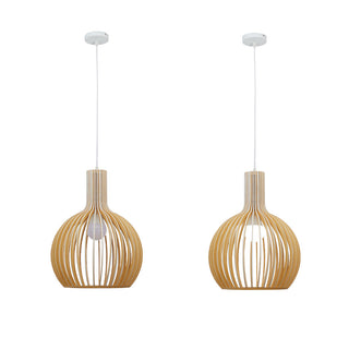 Muto Hölzerne Vogelkäfig-Lampe Pendelleuchte Holz Esszimmer-Purlicht