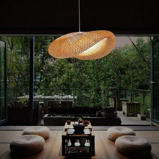 Muto Boho LED Pendelleuchte Bambus Wohn/Esszimmer/Arbeitszimmer-Purlicht