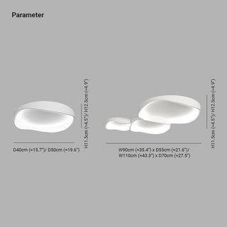 Arisha Modern LED Deckenleuchte Weiß Wohnzimmer-Purlicht