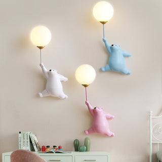 Arisha Design Bear LED Wandleuchte Innen Weiß, Kinderzimmer/Schlafzimmer-Purlicht
