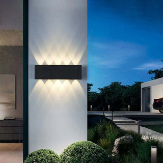 Ray Außenwandleuchte Modern Rechteck LED Weiß Metall Terrasse-Purlicht