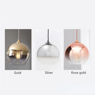 Arisha Modern Kugel LED Pendelleuchte Gold/Silber/Roségold Esszimmer Metall Glas-Purlicht