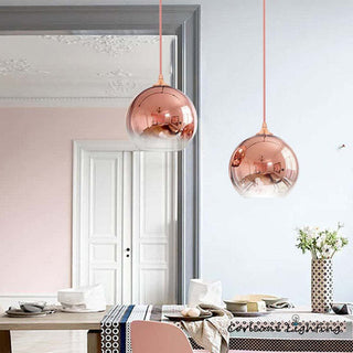 Arisha Modern Kugel LED Pendelleuchte Gold/Silber/Roségold Esszimmer Metall Glas-Purlicht