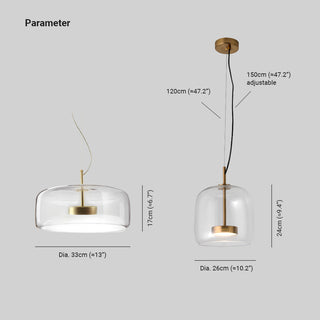 Valentina Pendelleuchte Morden Klar/Geräuchert/Amber Wohn/Schlafzimmer Glas-Purlicht