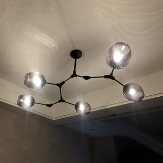 Valentina Pendelleuchte Schwarze/Gold Wohnzimmer/Schlafzimmer Glas-Purlicht