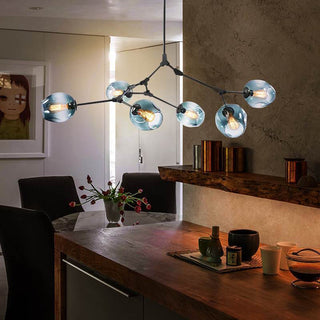 Valentina Pendelleuchte Schwarze/Gold Wohnzimmer/Schlafzimmer Glas-Purlicht